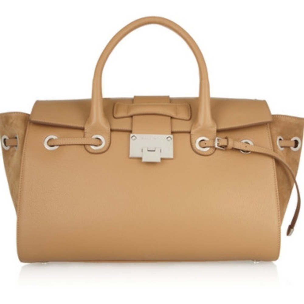 JIMMY CHOO Rosa textured-leather and suede tote - Picture 2 of 8